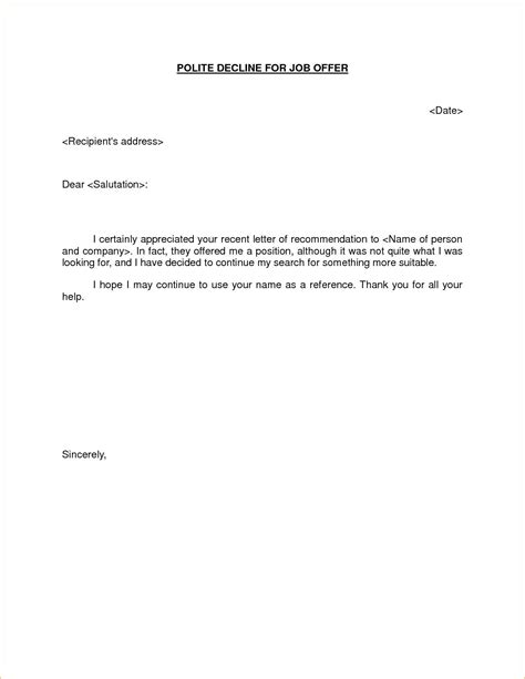Valid How To Turn Down A Job Interview Sample Letter Lettering Job