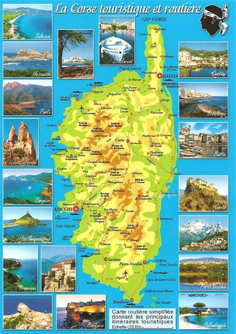 My Postcard Page France ~corsica Map ~ Vacances Corse Voyage