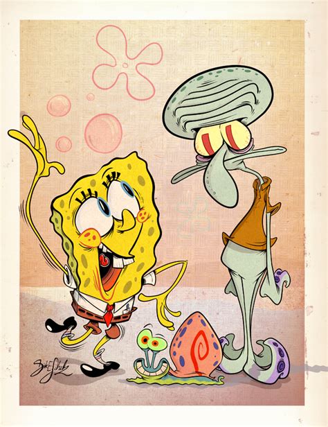 Spongebob And Squidward By Meltyv On Deviantart