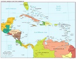 Large scale political map of Central America and the Caribbean – 2012 ...