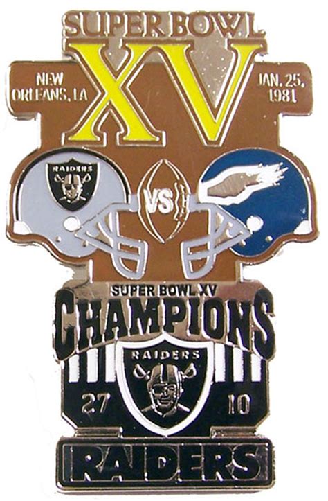 Super Bowl Xv 15 Oversized Commemorative Pin