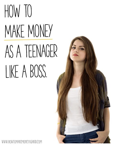 In addition to looking into your options with employers who hire teens, you should consider the opportunity to provide services on your own. How to Make Money as a Teenager - HOWTOMAKEMONEYASAKID.COM
