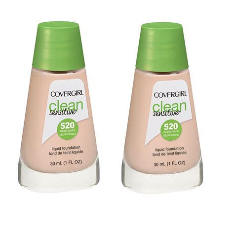 Pack Of 2 Covergirl Clean Sensitive Liquid Foundation Creamy Natural