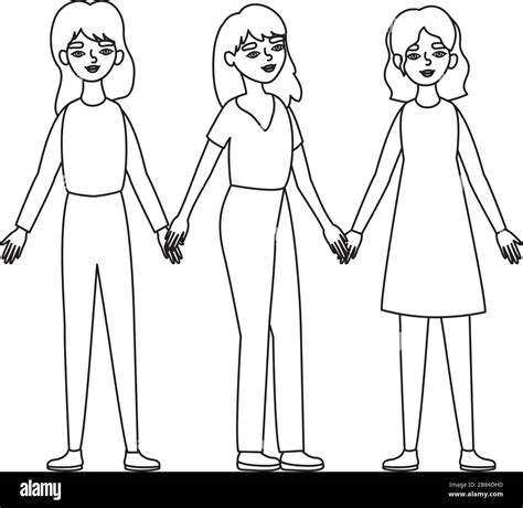 women holding hands vector design stock vector image and art alamy