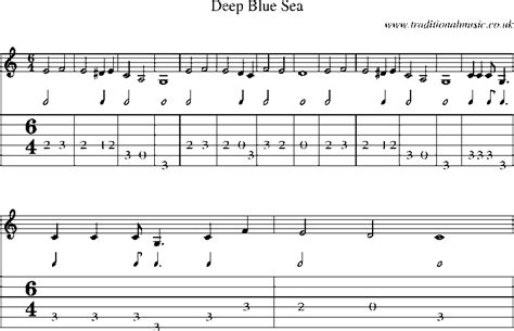 Guitar Tab And Sheet Music For Deep Blue Sea