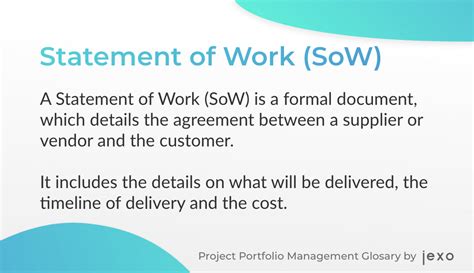 Ppm Glossary What Is Statement Of Work Examples