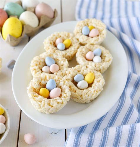 Rice Krispie Treat Nests Perfect For Easter And So Easy