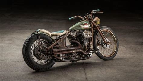Custom Harley Davidson Rat Rod Vintage Patina Bobber