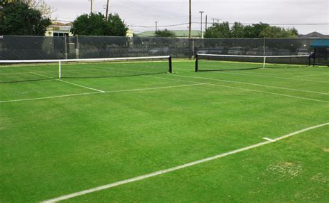 Specialized factories produce all artificial grass kits for tennis court construction. Tennis Player Summer Travel Destinations: U.S. Grass Courts