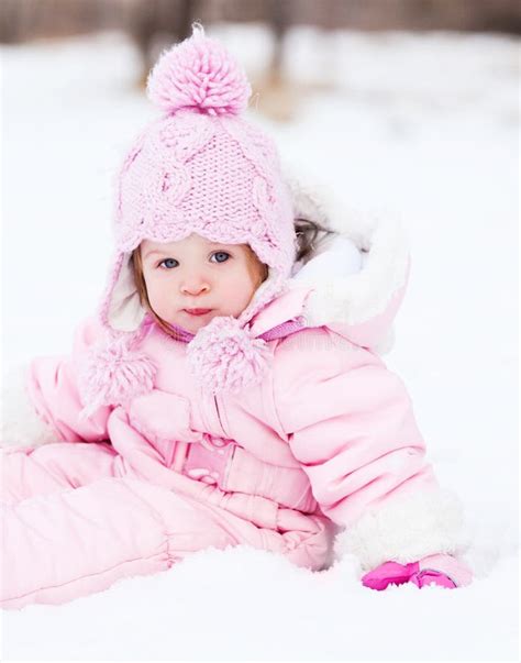 Baby On The Snow Stock Image Image Of Young Park Snowdrifts 22309675