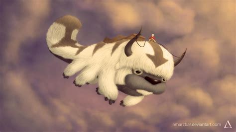 Aang And Appa Soaring The Skies By Amarzbar On Deviantart