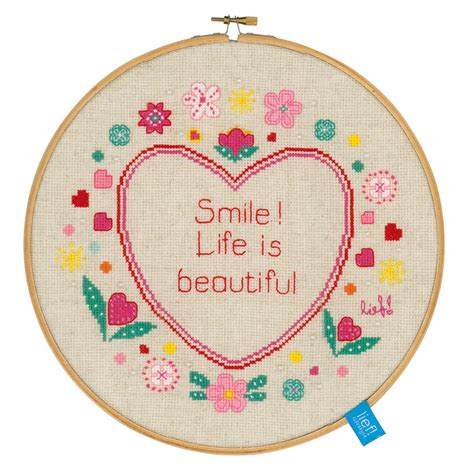Cross stitch beautiful and stunning patterns ideas. Life Is Beautiful Cross Stitch Hoop Kit only £37.00