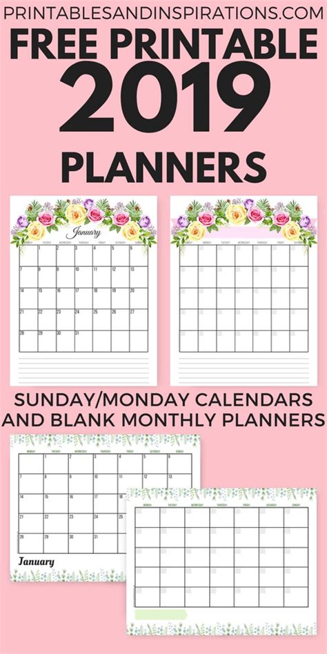 2019 Calendar Planner Printable Get Free Printable Calendar 2020 2021