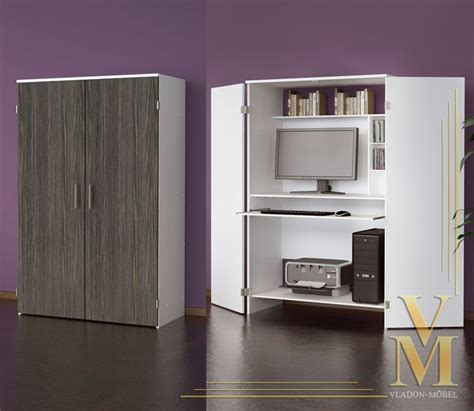 Maybe you would like to learn more about one of these? Computer Cupboard Cabinet Hideaway Desk in White / Mali ...