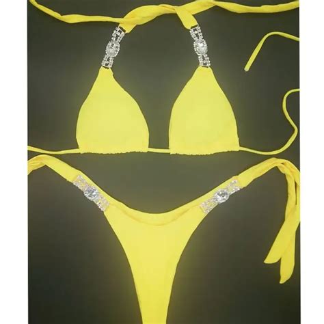 2018 Venus Vacation Sexy Women Bikini Set Summer Crystal Rhinestone
