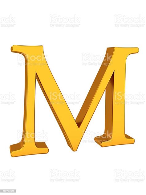 Gold Color 3d Letter M Stock Photo Download Image Now 2015