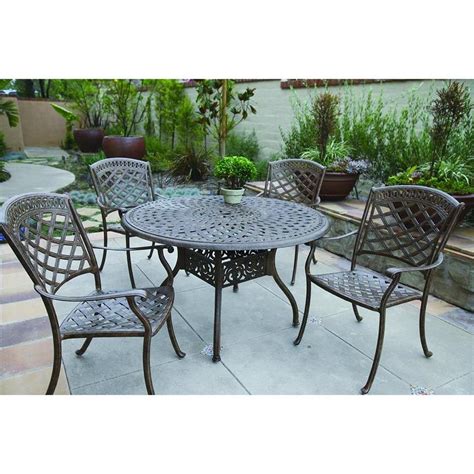 Create a welcoming spot for summertime meals and activities with a patio dining set from lowe's. Shop Darlee Sedona 5-Piece Mocha Aluminum Patio Dining Set ...