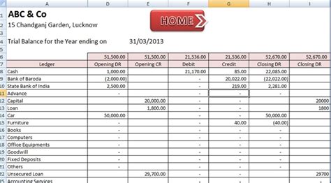 Accounting Spreadsheet Template Excelxo Com Riset