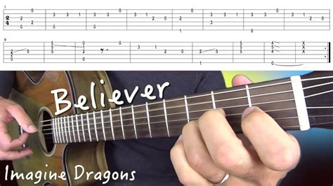 Believer Imagine Dragons Easy Fingerstyle Tab Akkoorden Chordify