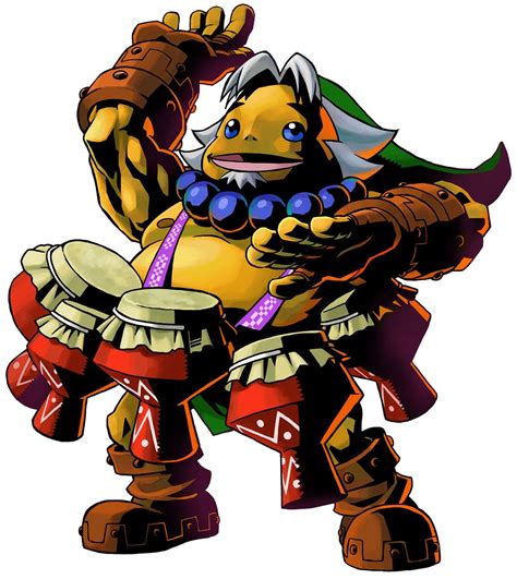 The Legend Of Zelda Majoras Mask 3d Goron Link And Drums