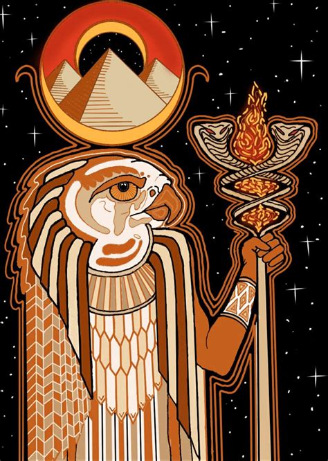 Horus Egyptian God Ancient Deities Space Psychedelic Art Psychedelic
