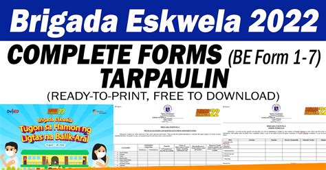 Brigada Eskwela 2022 Complete Forms And Tarpaulin Free To Download