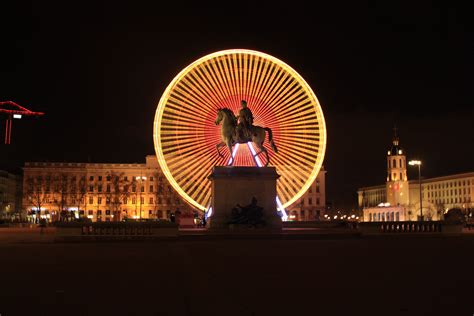 Free Images Night Ferris Wheel Tourist Attraction Lyon Place