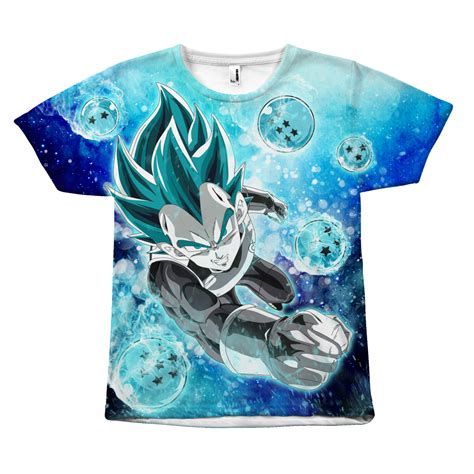 Super Saiyan Vegeta Ssj Blue With Dragon Balls All Over Print T Shirt Tl01180ao Mens