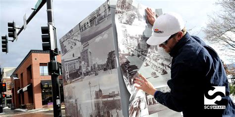 Scs unlimited installers utilize both wet and dry application methods. Downtown Bozeman Traffic Box Wrap · SCS Wraps