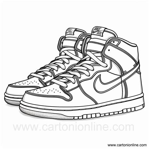 Dibujo De Zapatos Jordan Nike Para Colorear