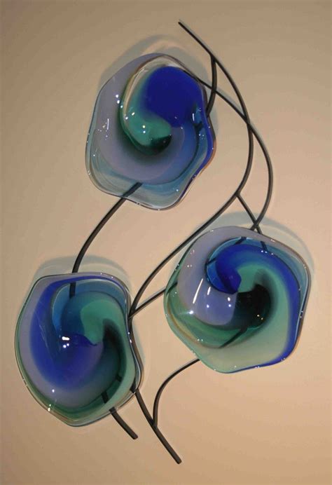 Hand Made Blown Glass And Metal Wall Art By Bonnie M Hinz