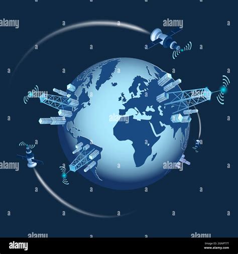 Satellite Towers Stock Vector Images Alamy
