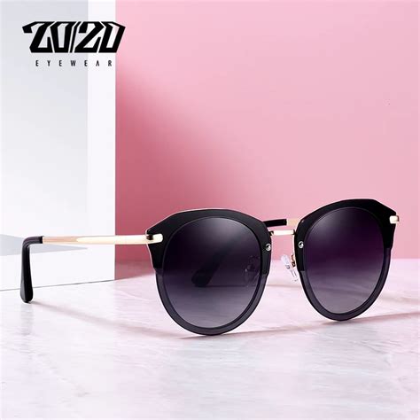 20 20 brand design fashion polarized sunglasses women round frame sun glasses for female metal