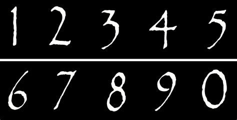 4 Parchment Font Number Set Reusable Plastic Stencil Sign Stencils