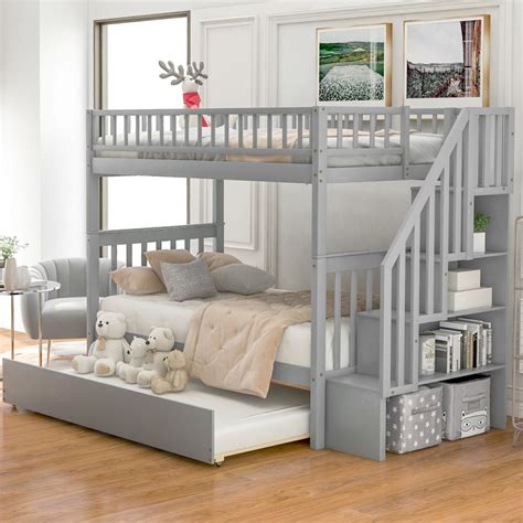 twin beds with storage space image to u