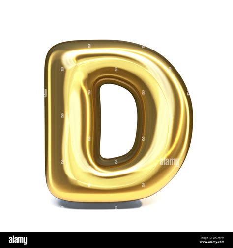 Golden Font Letter D 3d Stock Photo Alamy