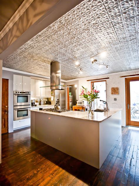 Tin ceiling tile 12 inch pattern. Tin Ceiling Tiles Backsplash | Houzz