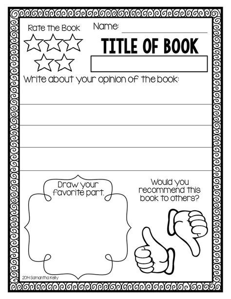 Book Report Template 1st Grade 8 Templates Example In 2022