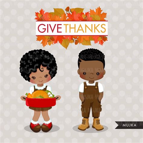 You can make a complete thanksgiving dinner that is fairly easy, and delicious from the recipes below. Thanksgiving Clipart, black afro thanksgiving graphics with gobble gobble Turkey and fall, boy ...