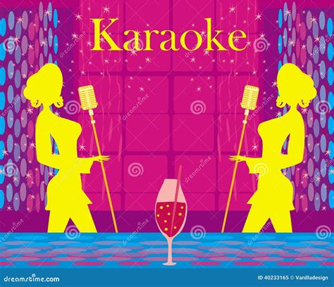 Karaoke Night Abstract Illustration Stock Vector Illustration Of