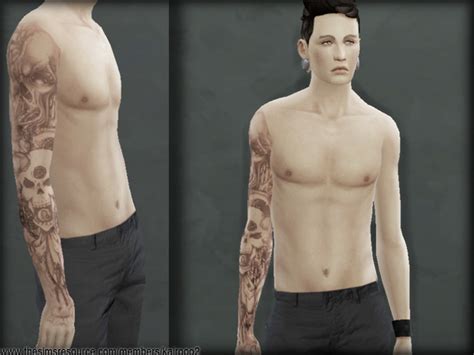 Kairooos Yam Grill Sleeve Tattoo V1 Left And Right Opt Sims 4