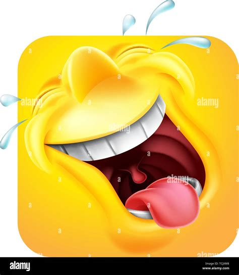 Laughing Emoji Emoticon Icon 3d Cartoon Character Stock Vector Image