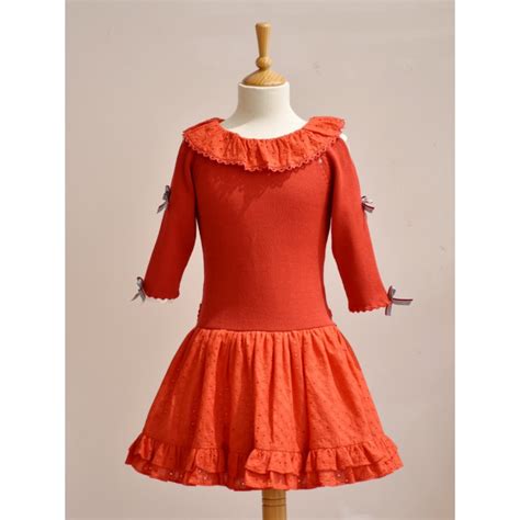 Girl Red Dress Lolittos Navy