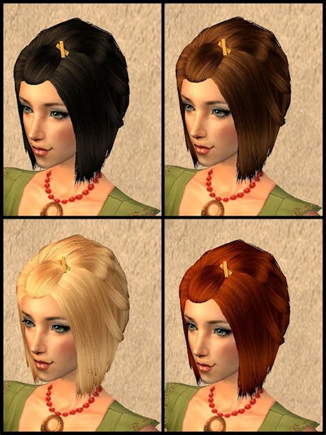 Theninthwavesims The Sims 2 Ts3 Uni Short Cheer Hair For The Sims 2
