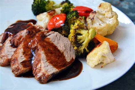 You won't be disappointed and its so. Pork Tenderloin and Pan Sauce with Roasted Cauliflower and Broccoli - NMTG | Deliciously Healthy ...