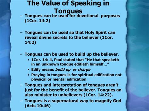 Ppt Speaking In Tongues Powerpoint Presentation Free Download Id