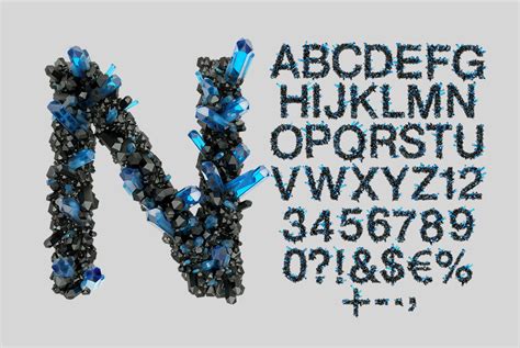 Crystal Font Jewelry Opentype Typeface