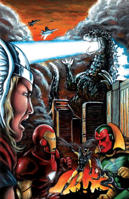 Avengers Vs Godzilla By Killustrationstudios On Deviantart