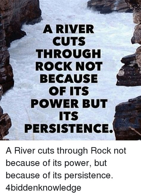 A river cuts through rock, not because of its power, but because of its persistence. 🔥 25+ Best Memes About Persistant | Persistant Memes