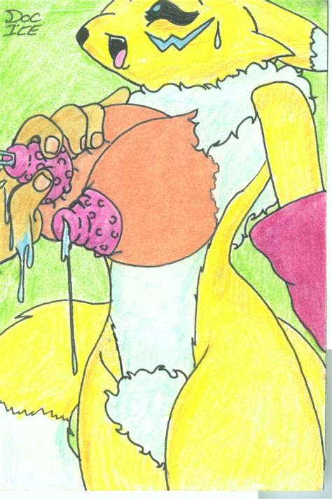 Rule 34 Anthro Breasts Color Digimon Doc Icenogle Female Fur Furry Nude Renamon Standing Tagme